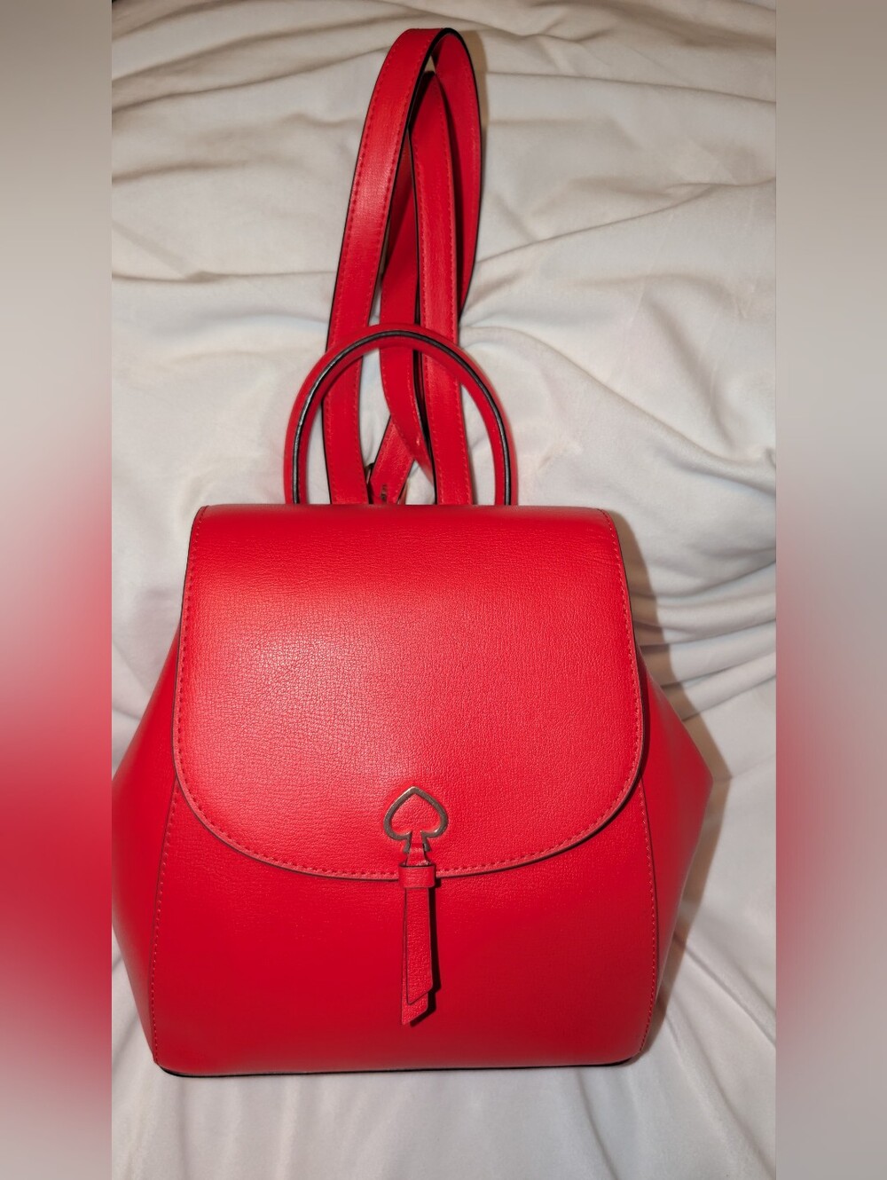 Kate Spade Adel Leather Backpack Red EUC